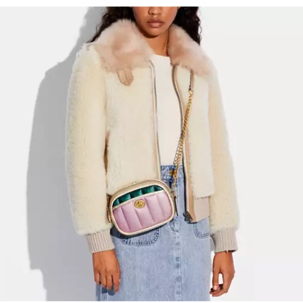 Coach Camera Bag With Colorblock Quilting NWOT